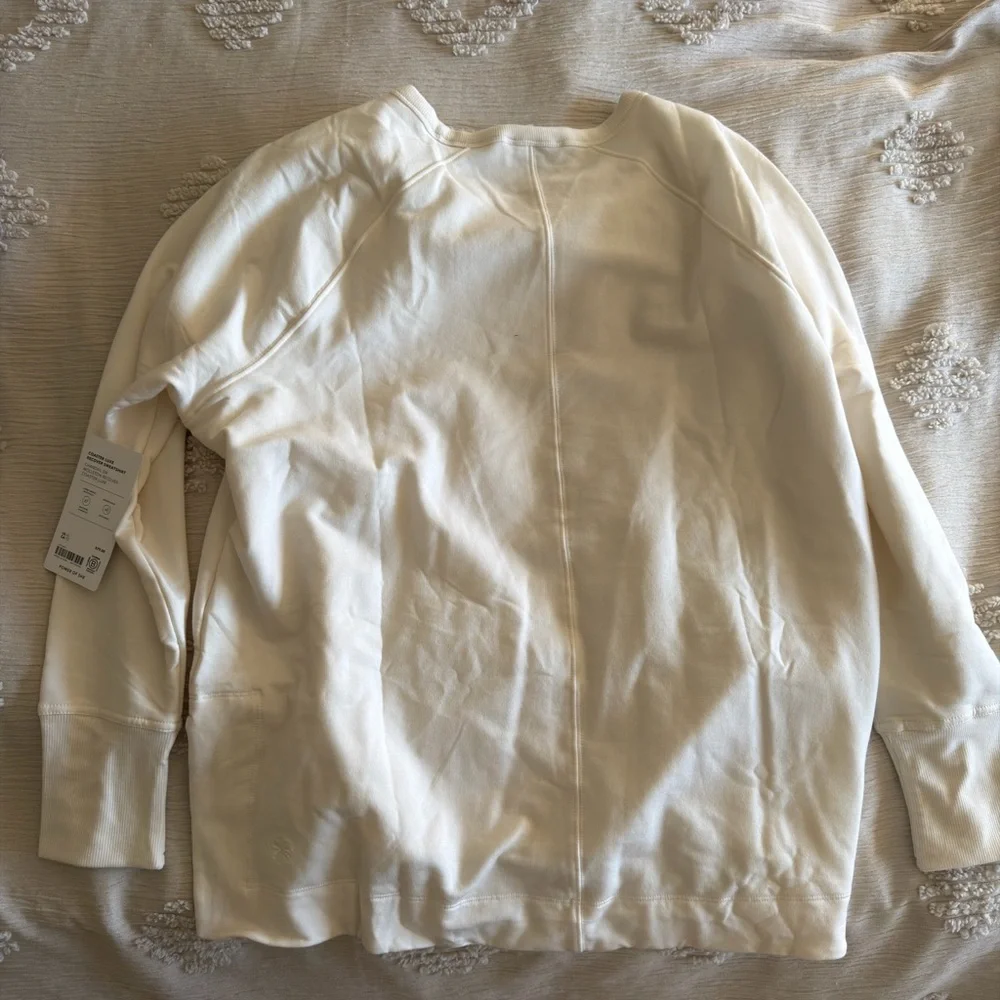Never worn Athleta Off-White Long Sleeve Pullover - Picture 2 of 3